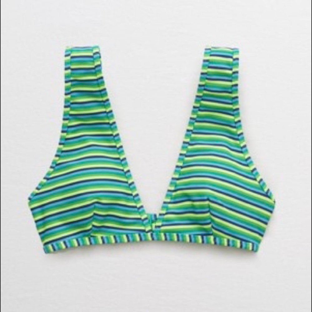 Wide Strap Plunge Bikini Top